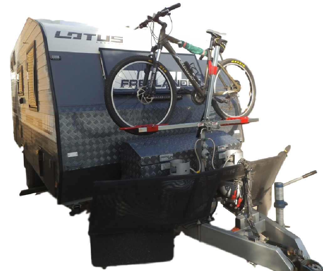caravan drawbar bike rack
