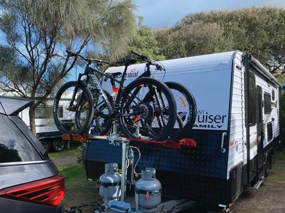 caravan bike rack