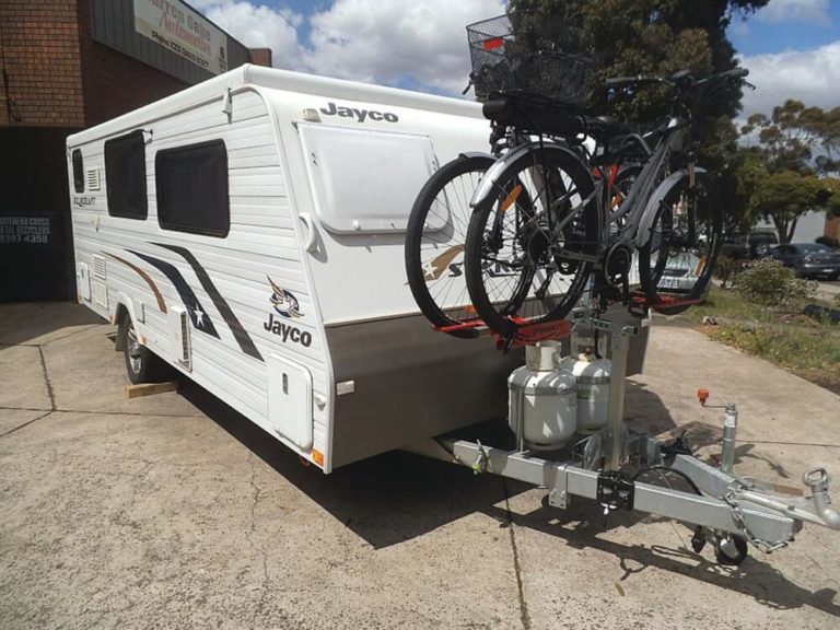 caravan bike rack